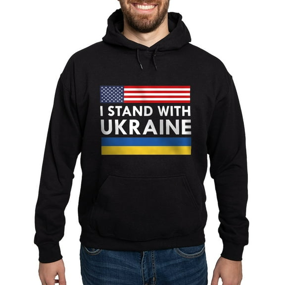 CafePress - I Stand With Ukraine Hoodie (Dark) - Pullover Hoodie, Classic, Comfortable Hooded Sweatshirt