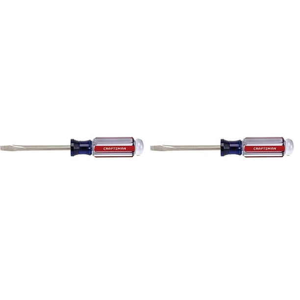 Destornillador Craftsman de cabeza plana, 1/4 x 4 pulgadas, paquete de 2