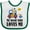 White and Green, variant on Inktastic Farmer Cow My Great Aunt Loves Me Boys or Girls Baby Bib