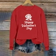 thumbnail image 3 of Goodtrade8 Valentine Women Sweatshirts Holiday Gifts Long Sleeve Sweetheart Valentine Sweatshirts for Women Casual Crew Neck Pullover, 3 of 5