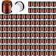 thumbnail image 1 of Frascos de vidrio Norme, 120 unidades, 120 ml, con tapas redondas a prueba de fugas, 1 of 6