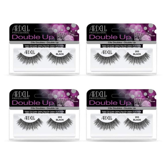Ardell False Eyelashes Double Up 203 Black (4 Pack)