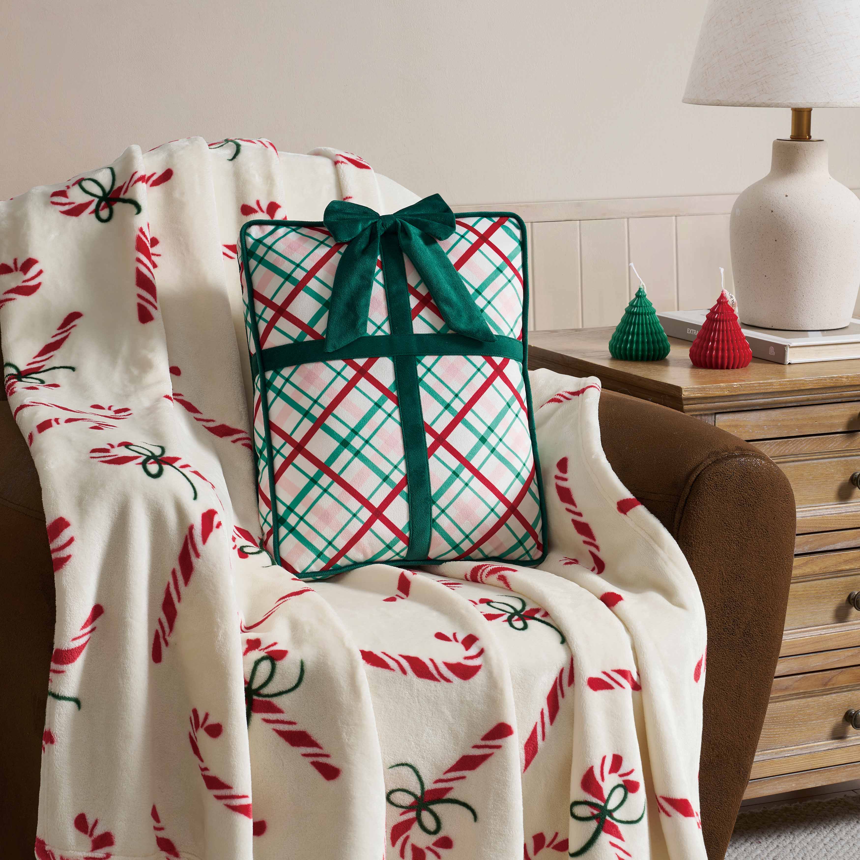Hallmark 12.5" x 16" Multi Gift Shaped Holiday Decorative Pillow