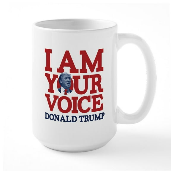 CafePress - I Am Your Voice Donald Trump Large Mug - 15 oz Ceramic Large White Novelty Mug