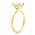 thumbnail image 2 of Cora Jewellery 2.5CT Hidden Halo Radiant Moissanite Solitaire Engagement Ring For Women, 14K Yellow Gold, 2 of 7