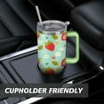 thumbnail image 7 of 40 oz Strawberry Tumbler with Handle Double Wall Vacuum Insulation Travel Coffee Mug Gift for Women Men, 7 of 7