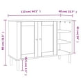 thumbnail image 4 of vidaXL Sideboard SENJA Rattan Look Brown 112x40x80cm Solid Wood Pine, 4 of 5