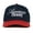 American Honey - Red/Navy, variant on Funky Junque Trucker Hat – Vintage Two-Tone Snapback Baseball Cap with Embroidered Design - Country Cowboy - Beige/Brown