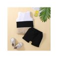 thumbnail image 3 of Springcmy 2Pcs Toddler Baby Boys Tank Tops Pants Suit Sleeveless Patchwork Crew Tank Tees Casual Short Outfits Sets, 3 of 7