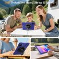 thumbnail image 6 of For Xiaomi Redmi Pad 2 Case 11 inch 2025, 360 Hand Strap, Shoulder Strap, Kickstand, Rugged Drop Protection, Navy Blue, 6 of 7