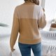 thumbnail image 5 of Suéter de cuello redondo para mujer, suéter de manga larga con cuello redondo, tops de acrílico para mujer, 5 of 8
