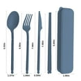 thumbnail image 3 of Wheat Straw Cutlery Set, 3-piece Knife Fork Spoon with Travel Case, Eco-friendly & Dishwasher Safe for Easy Cleaning, Ideal for Camping, Picnics, Educational Lunches and Family Dinners, 3 of 6