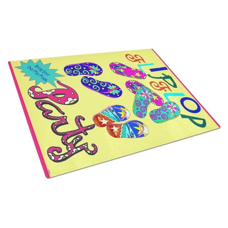 

Caroline s Treasures Bring your Own Filp Flops Glass Cutting Board Large