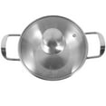 thumbnail image 4 of Shisuyan 1 Ensemble Poêle Ronde à Double Poignées pour la Maison Wok en Acier Inoxydable Poêle pour la Maison Fournitures de Cuisine Wok de Cuisson Poêle de Cuisson à Double Poignée, 4 of 8