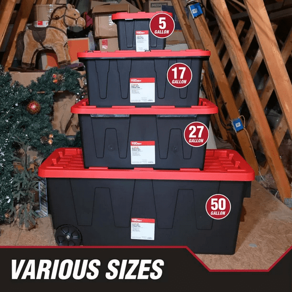 Buy 80lt Jumbo Plastic Bin With Snap On Lid