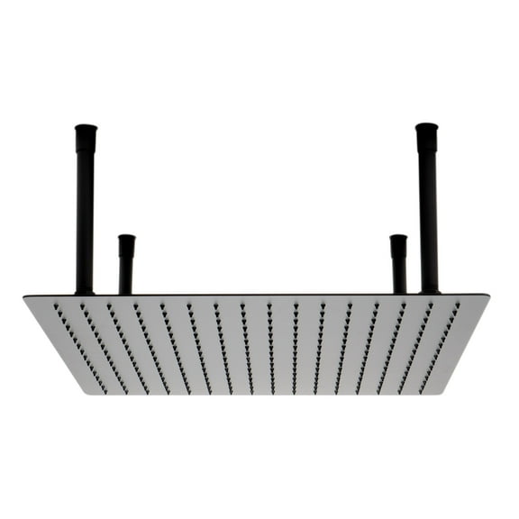 ALFI Brand Matte Black Stainless Steel 20" Square Ultra-Thin Rain Shower Head