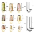 thumbnail image 4 of Zinc Alloy Wire Nuts, Threaded Hex Drive Head Nuts 149Pcs, 4 of 4
