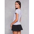 thumbnail image 3 of Women's Solid V Neck Short Sleeve Tee, 3 of 3