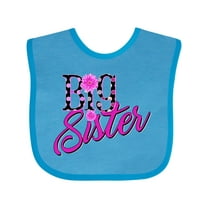 Inktastic Big Sister with Polka Dots Girls Baby Bib