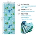 thumbnail image 2 of Light Blue Dinosaurs Palms Eggs Pattern Hot Yoga Mat Towel Non Slip for Hot Yoga - Quick-Drying Yoga Mat Cover with 4 Corner Pockets with Travel Bag - Hot Yoga Towel Non Slip 74"x26", 2 of 6