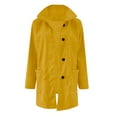 thumbnail image 4 of Mohiass Womens Pea Coats Stand Collar Thicken Trench Coats Casual Winter Long Blazer Jacket Single Breasted Wool Blend Overcoat with Pockets Yellow XL, 4 of 5