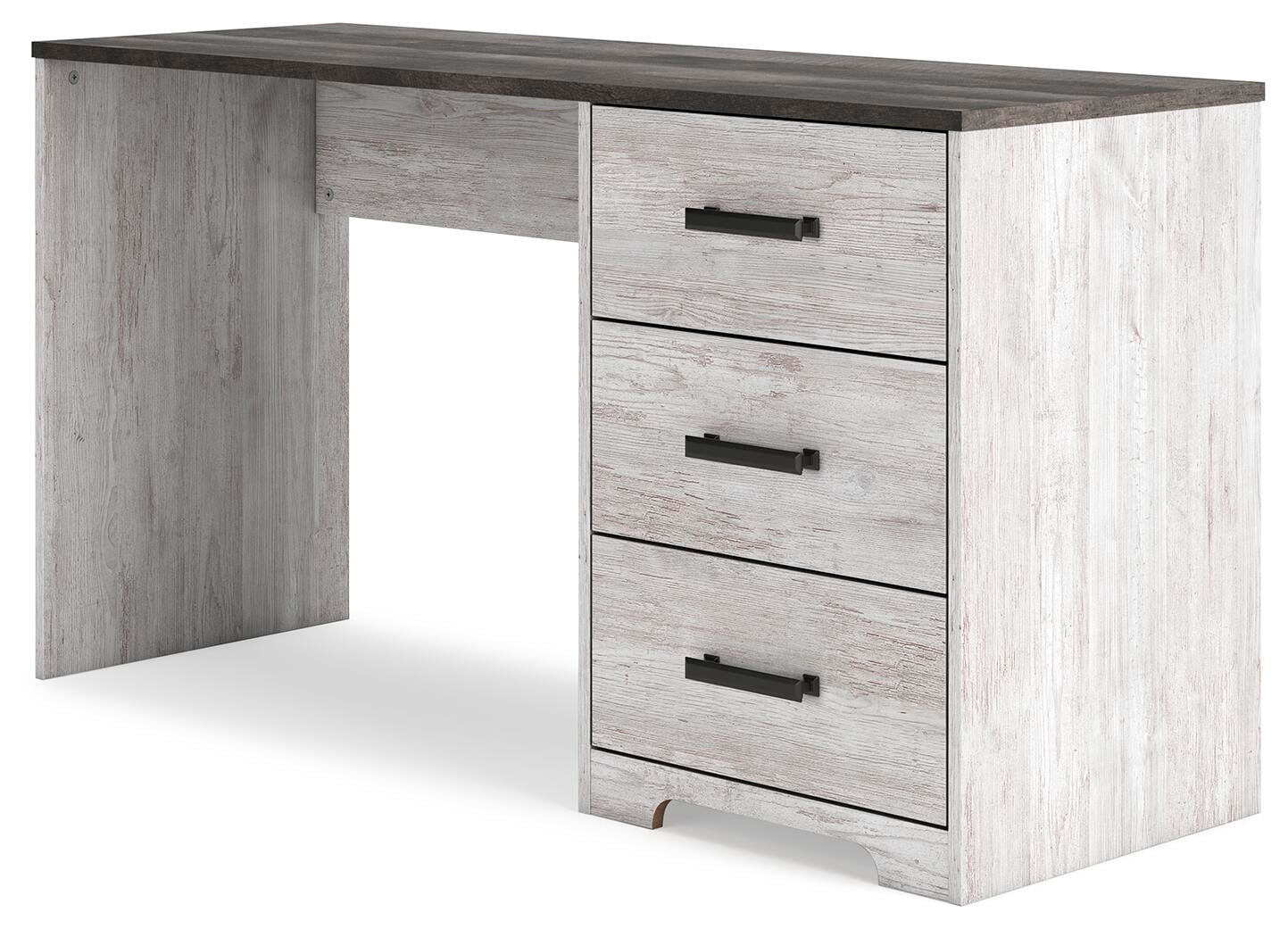 Signature Design by Ashley Shawburn 54" Farmhouse Home Office Desk, White/Charcoal Gray