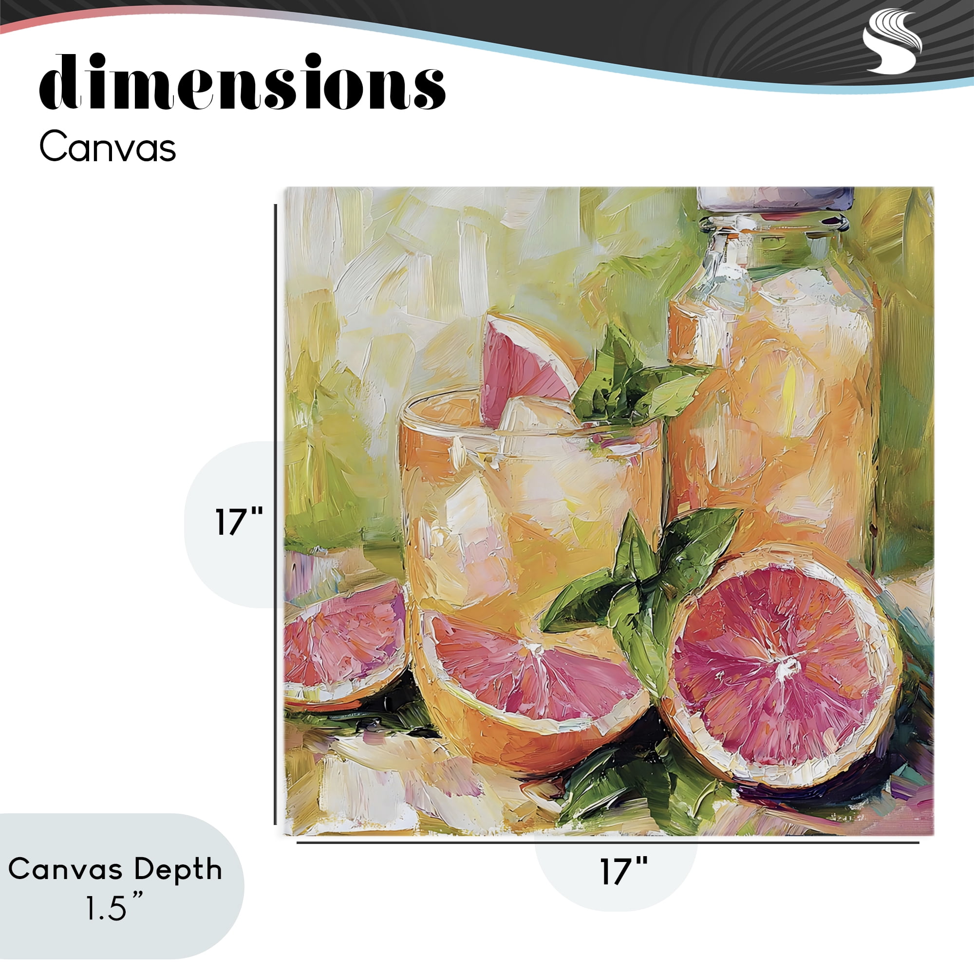 Stupell Industries Grapefruit Summer Refreshment Canvas Wall Art, design by Riley B