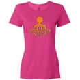 thumbnail image 3 of Inktastic Orange Octopus Women's T-Shirt, 3 of 5