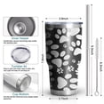 thumbnail image 6 of 30oz Black Paw Tumblers Stainless Steel Tumbler with Lid and Straw,Vacuum Insulated Double Wall Travel Tumbler Cups Mug with Cleaning Brush for Coffee,Tea, 6 of 7