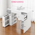 thumbnail image 3 of Manicure Table Nail Desk for Nail Tech, Nail Table Beauty Salon Station, Acetone Resistant Station, Salon Workstation with Drawers Storage Cabinets, 3 of 6