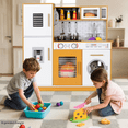 thumbnail image 5 of LAZY BUDDY Pretend Play Kitchen Set, Wooden Kids Kitchen Playset Interactive Cooking Toy for Children Age 3-8, 5 of 10