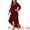 Burgundy, variant on Plus Size Mermaid High Low Hem Maxi Velvet Dress 4X Burgundy