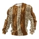 thumbnail image 3 of Ceisia Men's All-Season Casual Regular Fit Crew Neck Sweatshirt African Tribal Zebra Stripe Print Waffle Knit Stretch Fabric Multicolor L Gifts, 3 of 3