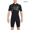 thumbnail image 3 of Sonducket Traje de buceo Estilo de manga corta Trajes de baño amigables con la piel Traje de neopreno fácil de usar Deportes acuáticos Hombres Negro 3XL, 3 of 6