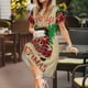 thumbnail image 3 of Easygdp Christmas Vintage Red Truck para Vestido Transpirable de Mujer, Vestido Suelto de Manga Corta con Pliegues y Bolsillos para el Verano, 3 of 6