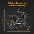 thumbnail image 5 of Jasion X-Hunter Electric Bike for Adults, 750W Motor Electric Bicycle with 48V 13AH Removable Battery, 20" x4.0 Fat Tire Folding Ebike, Full Suspension, 7-Speed Bicycles, 5 of 8