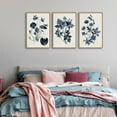 thumbnail image 2 of Large Retro d Wall Art - Natural Float d Vintage Flowers Canvas William Morris Painting Pictures Rustic Floral Pattern Prints Artwork for Living Room Bedroom Office Decor 48" X 24" Set of 3, 2 of 7