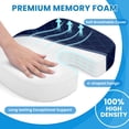 thumbnail image 3 of Seat Cushion - Memory Foam Cushion for Office Chair, Car Seat, Airplane, Bleacher - Sciatica & Hip & Coccyx Pain Relief Desk Chair Cushion for Long Sitting Office Workers, Car Drivers, 3 of 5