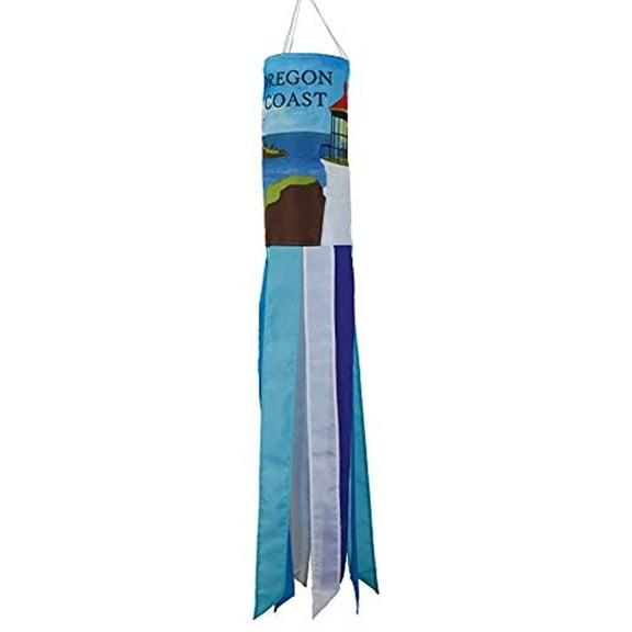 In the Breeze 5137 — Oregon Coast 40-Inch Windsock - Outdoor Oregon Coast Decoration