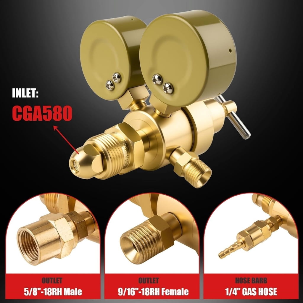 CEORPER CGA580 Inlets Argon Carbon Dioxide Adjustable Pressure Regulator For Welding