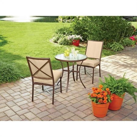 Mainstays Crossman 3-piece Bistro Set-tan