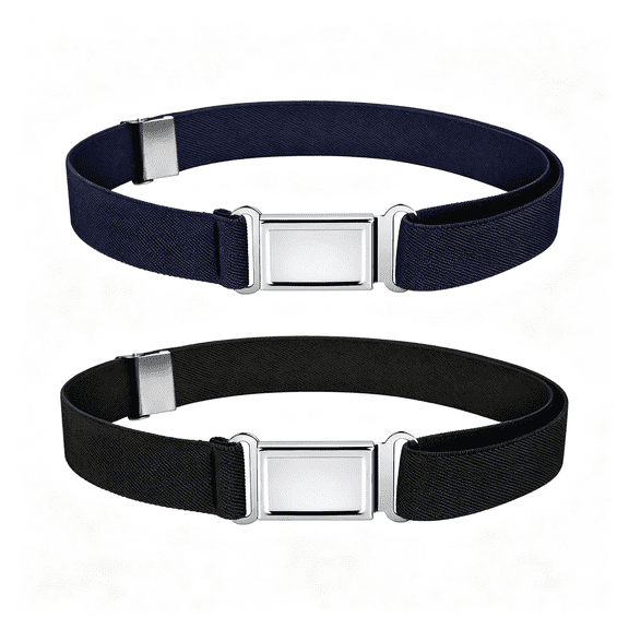 TELOLY 2Pcs Kids Magnetic Belt Boys Adjustable Elastic Belt with Magnetic for Toddlers Girls Kids Belt Boys