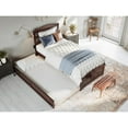 thumbnail image 4 of AFI Warren Platform Bed with Footboard and Twin Trundle Walnut Twin, 4 of 5