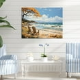 thumbnail image 2 of Designart "Bliss Pastoral Coastal Beach painting" Nautical & Beach Metal Art Print, 2 of 5