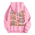 thumbnail image 3 of Women's Casual Fashion Reading Letters Printed Long Sleeved Hooded Sweatshirt Womens Zip up Jacket Figs Scrub Jacket Women Small Jacket Winter Top Zipper Jacket Women Fuzzy Jackets Women Zip up Basin, 3 of 3