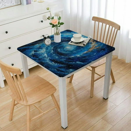 

Tie Dye Square Tablecloth Waterproof Polyester Fabric Table Cloth Stain and Resistant Washable Table Cover for Kitchen Dining Picnic Party Home