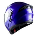 thumbnail image 5 of 1Storm Adult Motorcycle Modular Flip up Street Bike Full Face Dual Visor Helmet HB-B89CLS Glossy Blue, 5 of 5