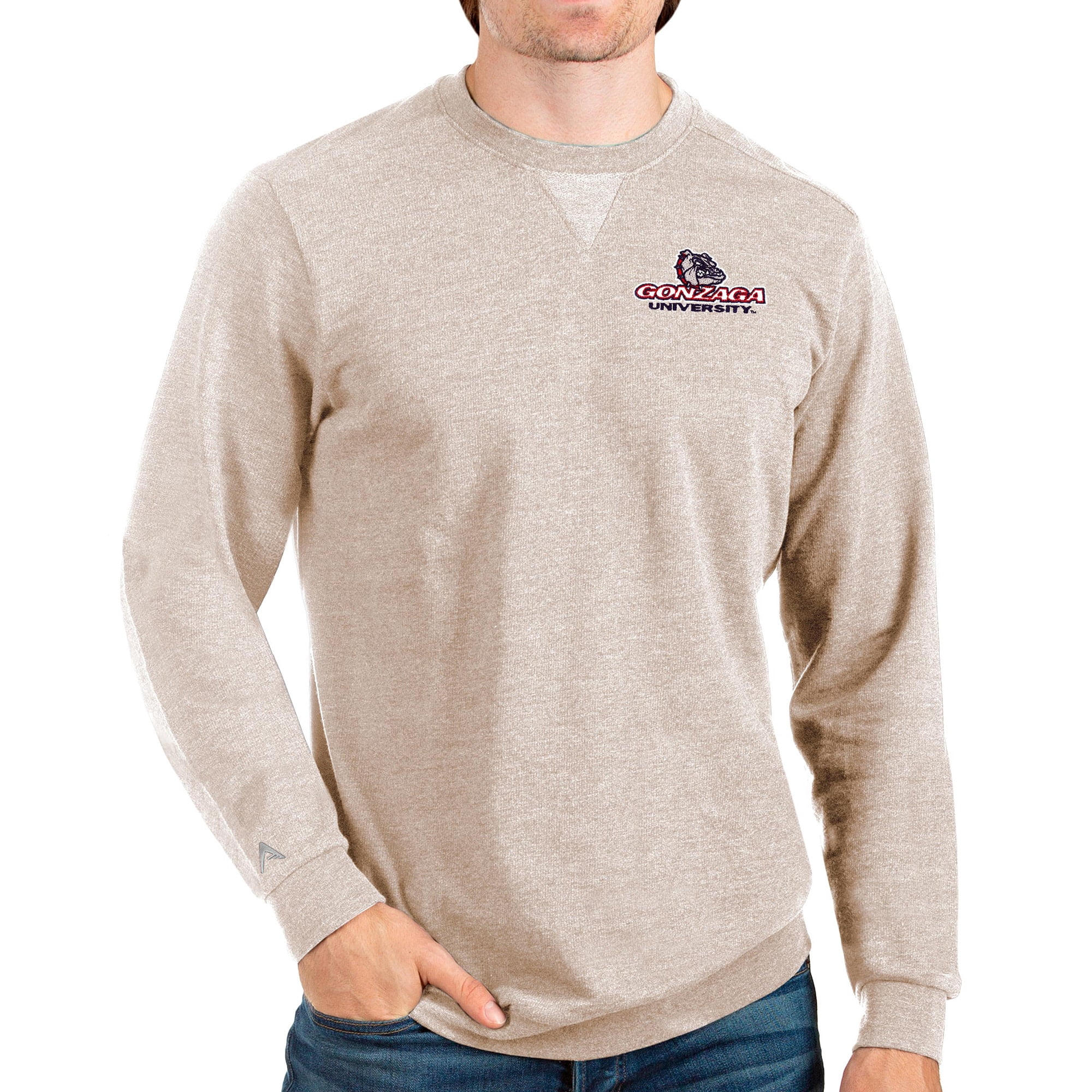 Men's Antigua Oatmeal Gonzaga Bulldogs 