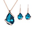 thumbnail image 2 of Zeus 3Pcs Fashion Women Rhinestone Necklace Hook Earrings Party Prom Jewelry Gift Set, 2 of 7