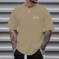 thumbnail image 2 of FUZHIQ Mens Big and Tall T Shirts Comfort Breathable Round Neck Streetwear Tees Clothes Solid Color Shirt Casual Short Sleeve Summer Basic Tops,L, 2 of 5